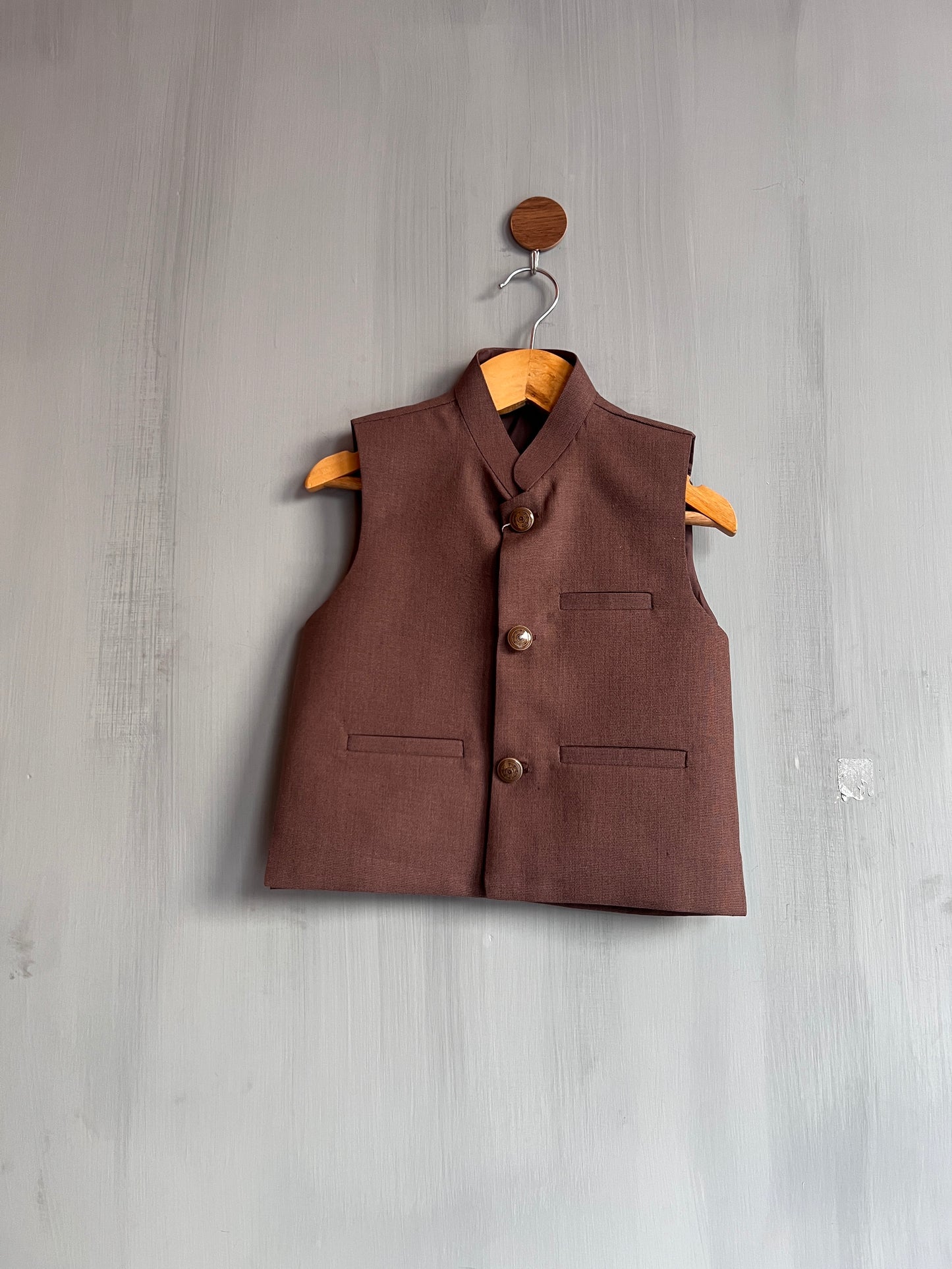 Boys Waistcoat Sufi Brown