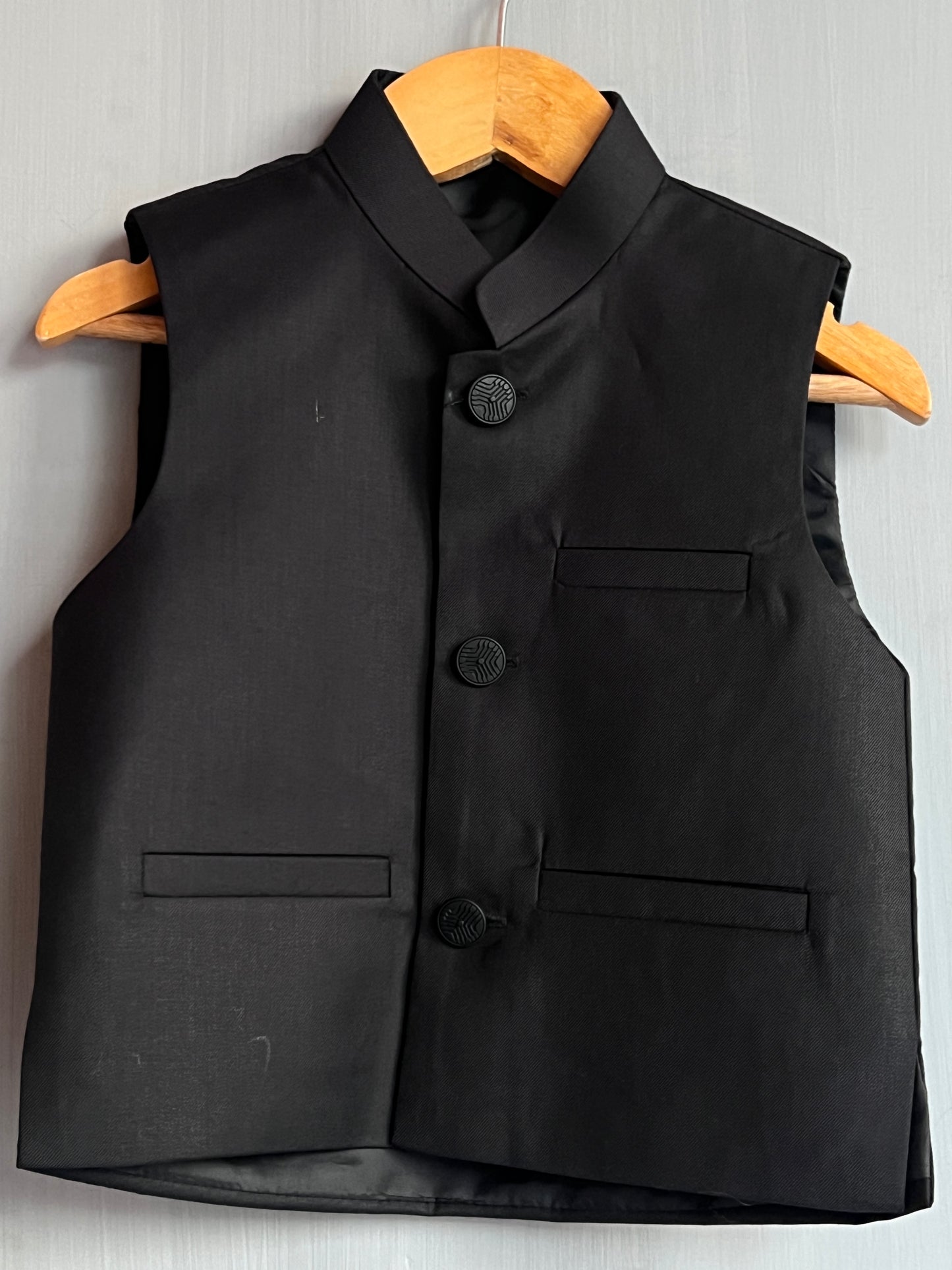 Boys Waistcoat Royal Black with ban