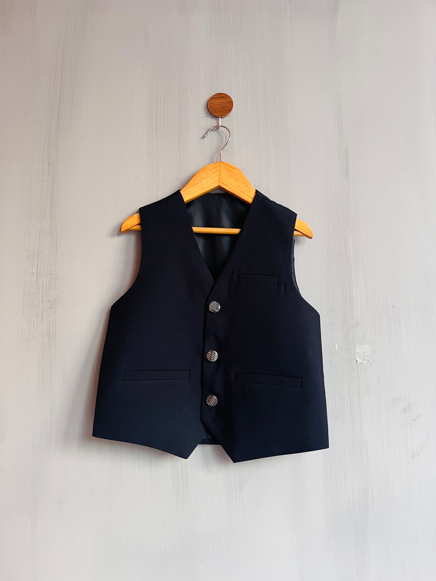 Boys Waistcoat V-Neck Royal Navy