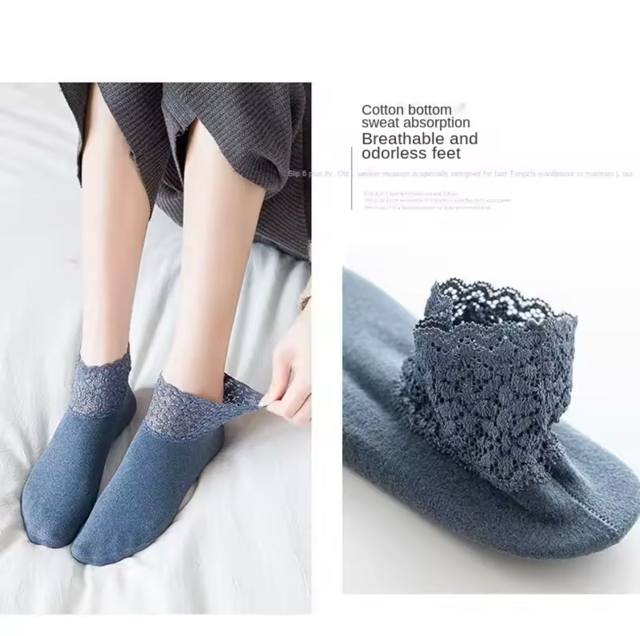 Short Tube Warm Thermal/Fleece Socks with Lace