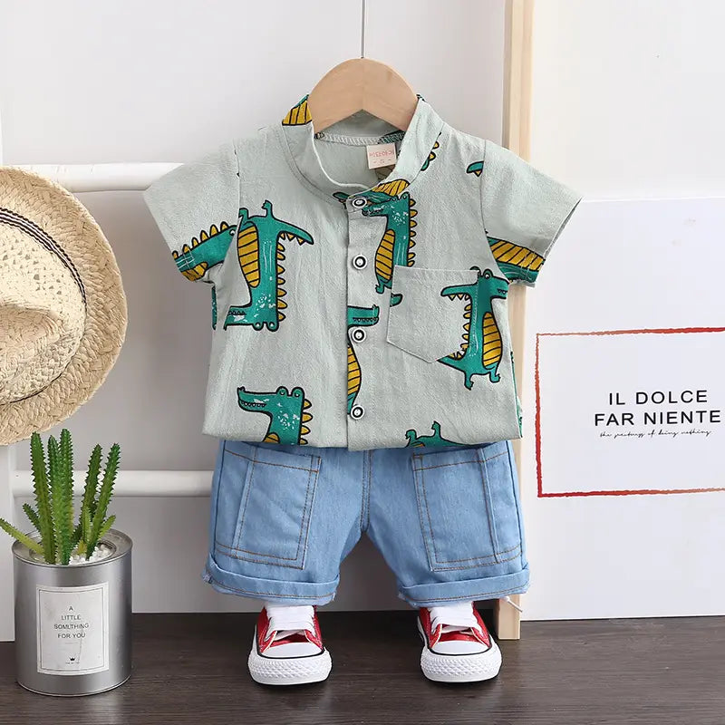 Funky 2pcs Set -Green Alligator