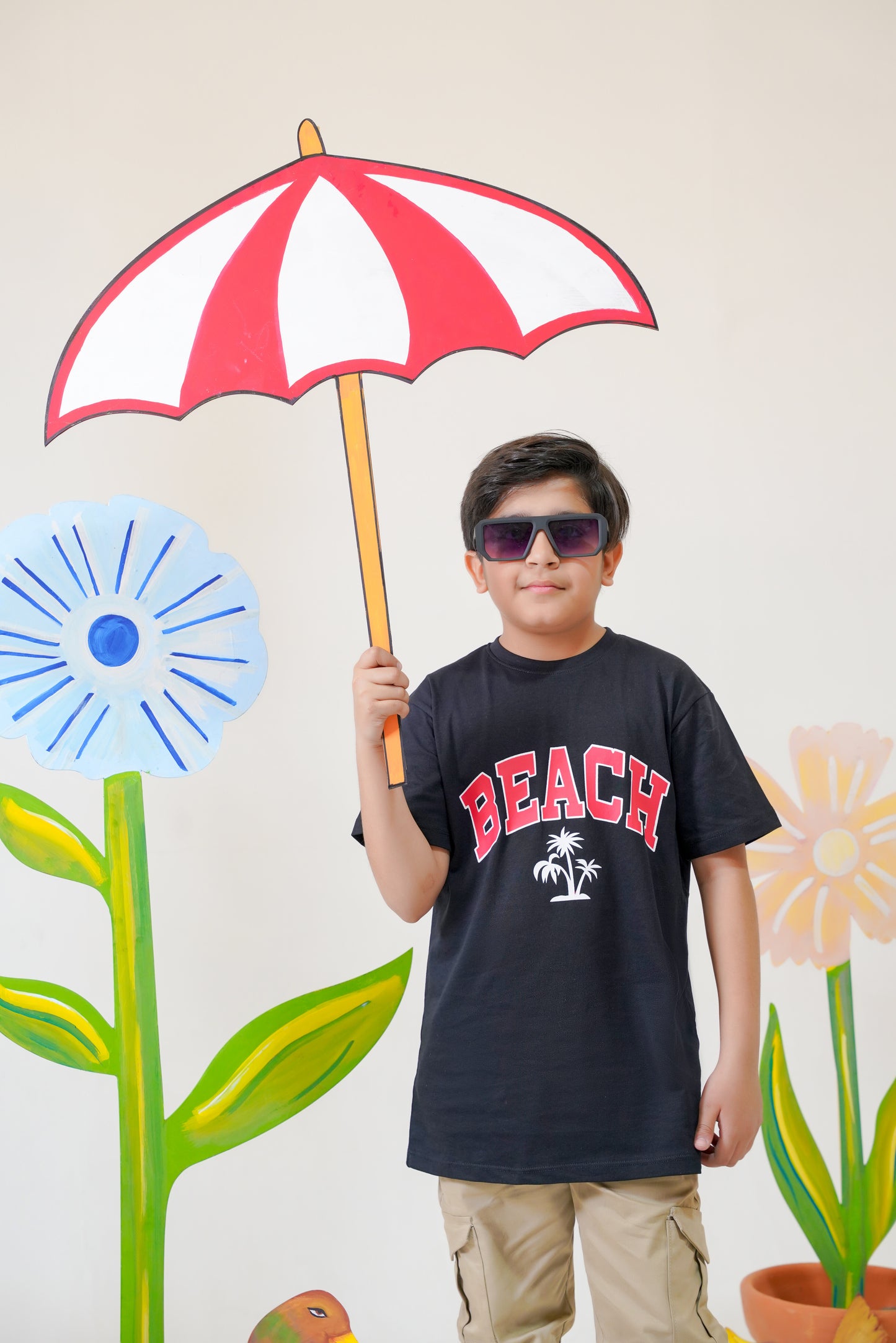 Boys Beach T-Shirt-Black -TS003