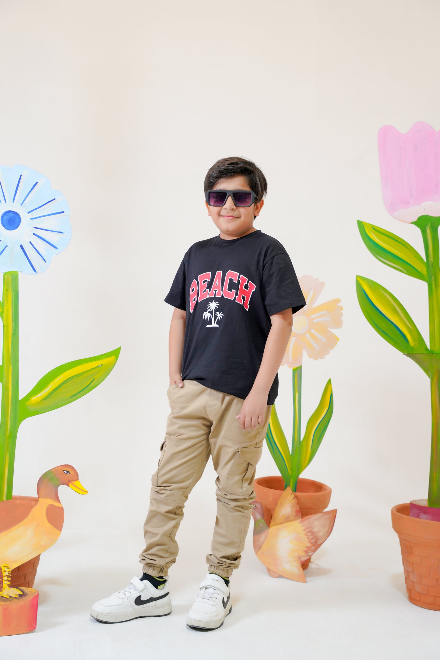 Boys Beach T-Shirt-Black -TS003